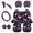 Butterflies Rose, variant on Binienty Easy Install Car Accessories Full Set, with Car Headrest Pillow Protectors Handbrake Protector Car Cup Coasters, 11 pcs, Fit for Trucks