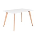 thumbnail image 2 of Topcobe Table de Salle à Manger Table de Cuisine Carrée en Métal Moderne pour Meubles de Bureau à Domicile, Blanc, 2 of 7