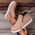 thumbnail image 6 of Willtoo Women's Faux Suede Ankle Boots, Round Toe Side Zip High Top Sneakers with Chunky Sole, Casual Non-Slip Walking Footwear, 6 of 6