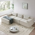 thumbnail image 1 of Canlux 4‑Piece Modular Sectional Sofa with Compressed Packaging, Configurable Living Room Couch, Convertible Sofa Bed, Sleeper Sofa,Space‑Saving Free‑Combination Sectional Seating, 1 of 10