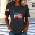 thumbnail image 4 of Qingpeng 4th of July Patriotic T Shirts for Women Summer Star Print Shirts Women's Independence Day Short Sleeve Casual Tee Tops, 4 of 6