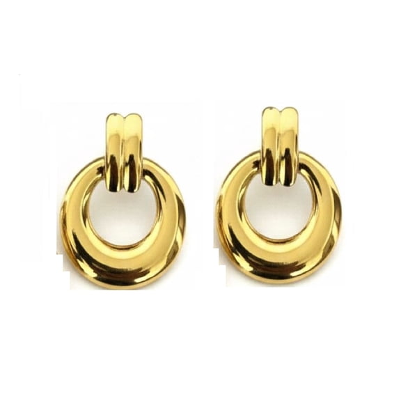 18k Gold Plated Knot Hoop Earrings Set for Women Trendy Stylish Golden Hypoallergenic Lightweight Stainless Steel Non tarnish Loop Earring Birthday Valentines Day Gift for Wife Girlfriend