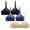Black, variant on qolati 3PC Women T-Shirts Bras Comfortable Soft Wireless Minimizers Bra Plus Size Breathable Seamless Gathered Sports Bras