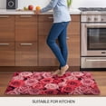 thumbnail image 5 of Pink Red Floral Valentines Door Mat&nbsp;Indoor Outdoor Entrance, Non Slip Small Rug for Kitchen Bathroom Entryway Rug, Spring Floral Botanical Washable Doormat Floor Mat 18x30 Inch, 5 of 8