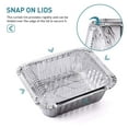 50Pack 1LB Aluminum Pans with Clear Lids Foil Pans for Baking