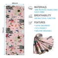 thumbnail image 2 of French Bulldog Dog Pattern with Pioneer Flower Hot Yoga Mat Towel Non Slip for Hot Yoga - Quick-Drying Yoga Mat Cover with 4 Corner Pockets with Travel Bag - Hot Yoga Towel Non Slip 70"x26", 2 of 6