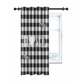 thumbnail image 7 of Farm Home Thermal Insulated Blackout Curtains for Bedroom 45 Length Love on Black White Buffalo Plaid Room Darkening Curtain 1 Panel Grommet Window Curtain Drape for Living Room Nursery Room, 7 of 7