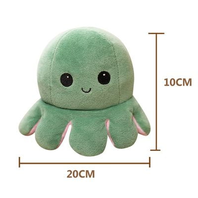 1 Pcs Octopus Stuffed Animals Double-Sided Flip Soft Octopus Plush Marine Dolls Toys Reversible Cute Octopus Gifts for Kids Girls Boys Blue Green 20-30 Days delivery