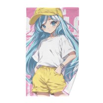 Cotton Bath Towels Soft Face Towel Absorbent Quick Dry Lovely Long Hair Girl 16"x28"