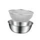 thumbnail image 4 of Juego de colador de alimentos de acero inoxidable, cuenco para lavar arroz, escurridor de agua para fregadero, 4 of 9