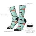 thumbnail image 6 of Honeii Christmas Dachshund Print Adult Socks,Crew Socks,Casual Calf Socks,Daily Wear Socks for Men & Women, Perfect for Sports, Casual and Everyday Use, 6 of 6
