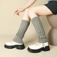 thumbnail image 2 of Bocaoying 3 Pairs Leg Warmers for Women, 24 inch Ribbed Knit Leg Warmer for Ladies 80s Party Dance Sports Socks, Black,White,Gray, 2 of 8