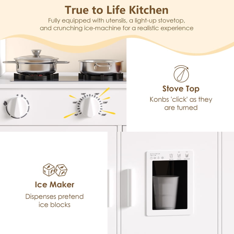 Wooden Kids Play Kitchen with Accessories, 11 Pieces photo 3