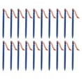thumbnail image 3 of Estacas para carpas resistentes en forma de V con cuerdas, de 9 pulgadas, para exteriores, de color azul, paquete de 20, 3 of 8