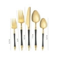 thumbnail image 2 of Disposable Plastic Stunning, Sophisticate Collection Black/Gold Top, Flatware Set - 40-Piece, Service for 8 | Elegant and Luxurious Dining Experience, 2 of 3
