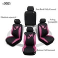 thumbnail image 3 of Flying Banner Butterfly Full Set Car Seat Cover Split Air Mesh Fit Car Truck SUV for Women Pink, 3 of 9