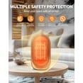 thumbnail image 4 of JKjoy Space Heater, Portable Electric Heaters for Indoor Use with Overheat Protection, PTC Ceramic Fast Safety Heat for Office Bedroom Home, 4 of 7