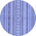 thumbnail image 1 of Ahgly Company Indoor Round Abstract Blue Modern Area Rugs, 4' Round, 1 of 4