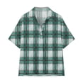 thumbnail image 5 of Zulora Women's Short Sleeve Plaid Shirt Casual Flannel Button Down Tops, 5 of 7