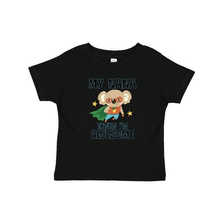 

Inktastic Nana Thinks Im Awesome Grandson Gift Baby Boy T-Shirt