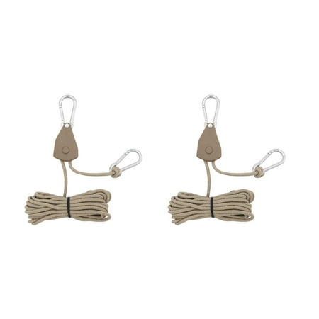

Hzsb 2Pcs Adjustable Rope Hanger Heavy-Duty Ratchet Tie Down Strong Load-Bearing Versatile Pulley Adjuster