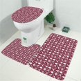 thumbnail image 2 of Red Christmas Deer and Tree Pattern Bathroom Rugs Sets 3 Piece,Toilet Cover Set,Absorbent Non Slip Bathroom Mats Sets with U-Shaped Contour Rug Toilet Rug Set, 2 of 5