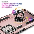 thumbnail image 4 of Compatible with Motorola Moto Edge Plus 2023 Case Built-in 360 Ring Holder Kickstand, Extreme Protection Military Armor Magnetic Car Dual Layer Protective Heavy Duty Phone Cover,Rosegold, 4 of 7