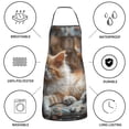 thumbnail image 6 of Easygdp Serene Kitten Kingdom Apron Waterdrop Resistant with 2 Pockets,Oil Resistant Cooking Kitchen Chef Apron for Women Men, 6 of 7