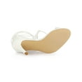 thumbnail image 5 of BLISSFUL STEP Women Strappy Straps Lace Up Stiletto Heel Sandals White 10, 5 of 8