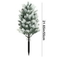 thumbnail image 3 of Artificial Cedar Topiary Tree Outdoor Faux Plant | Realistic Shrub with Ground Spike | Plastic Greenery for Porch Patio Garden Decor | 21.7 in Tall | UV Resistant No Maintenance, 3 of 8