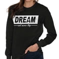 thumbnail image 4 of Dream Never Stop Inspiring Dreamer Women's Long Sleeve T Shirt Brisco Brands S, 4 of 5