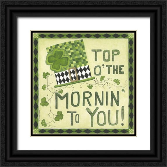 Shamp, Cindy 20x20 Black Ornate Wood Framed with Double Matting Museum Art Print Titled - Top of the Morning