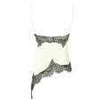 thumbnail image 2 of ZIXKCGDSE Womens Tank Tops Fashion Clothes Spaghetti Strap Irregular Hem Lace Sleeveless Tee Size XS, 2 of 4