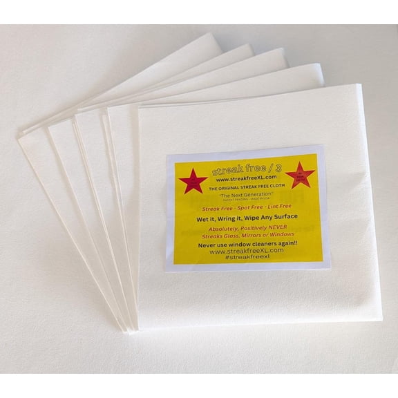 Streak Free Factory Microfiber Counter Cleaning Cloths, 5 Count, 1 Pack