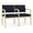Navy, variant on Lenox Wood Reception Waiting 2-Seat Tandem Seating / Natural Wood / Blue