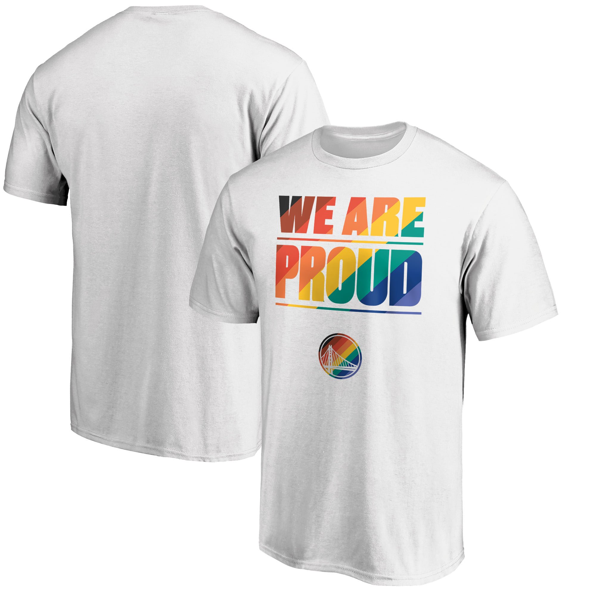 Men's White Golden State Warriors We Are Proud T-Shirt