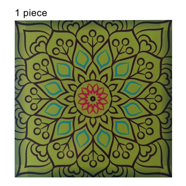 Riwcyla 1PC Self Adhesive Retro Tile Stickers Waterproof PVC Removable Wall Stickers Decals for Kitchen Bathroom Home Tidy Protection