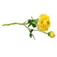 thumbnail image 2 of Yuarrent Ramo de Camelia Artificial de 2 cabezas simulación hogar jardín decoración boda banquete fiesta DIY Decoración Accesorios Flores artificiales verde y amarillo oscuro Yuarrent HA8264-05B, 2 of 6