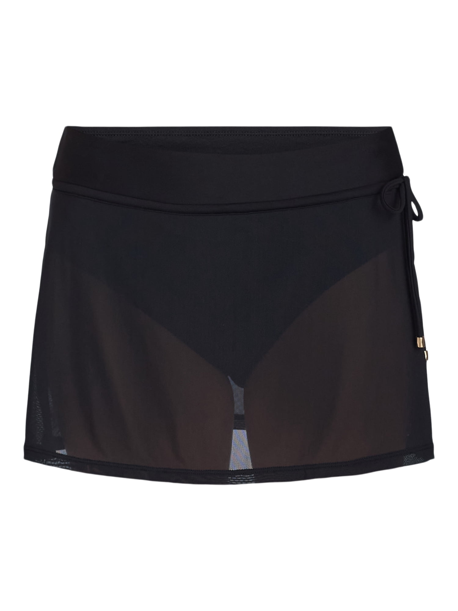 Time and Tru Women's and Women's Plus Mesh Overlay Swim Skirt, Sizes S-3X