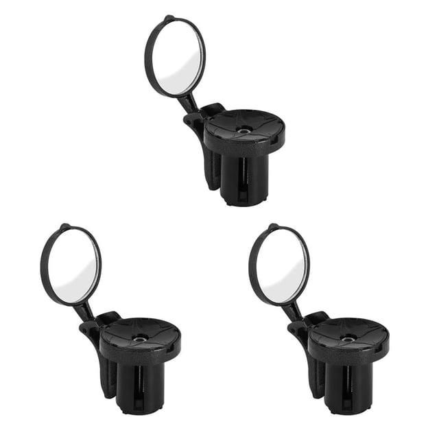 bedienty Bicycle Rear Mirror Road Bike Handlebar End Mirror Safety Flexible Rear Mirror 11.1*7.2*6.05cm 3Set