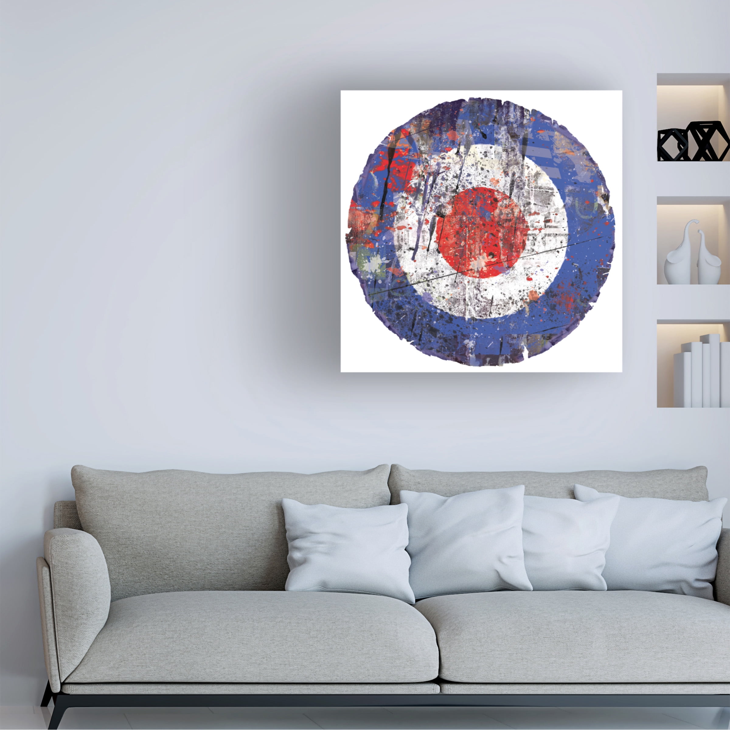 RetroPlanet 'Mod Bullseye Distressed' Canvas Art