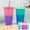 Blue*2pack, variant on Travelwant 2Packs 720ml Color Changing Cups, Reusable Cold Drink Cups with Lids and Straws, BPA Free Magic Colored Tumbler, Summer Coffee Tumblers Party Cup for Adults