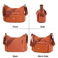 thumbnail image 5 of PULLIMORE Crossbody Bags for Women Waterproof Nylon Shoulder Bag Roomy Multiple Pockets Casual Messenger Purses Handbags, Orange, 5 of 10