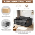 thumbnail image 6 of Convertible Sofa Bed, Pull Out Boneless Couch Loveseat Floor Sofa Bed with Pillows, 2-Seater Folding Sofa Loveseat Boneless Couch for Living Room, Bedroom, Apartment, Office, 6 of 8