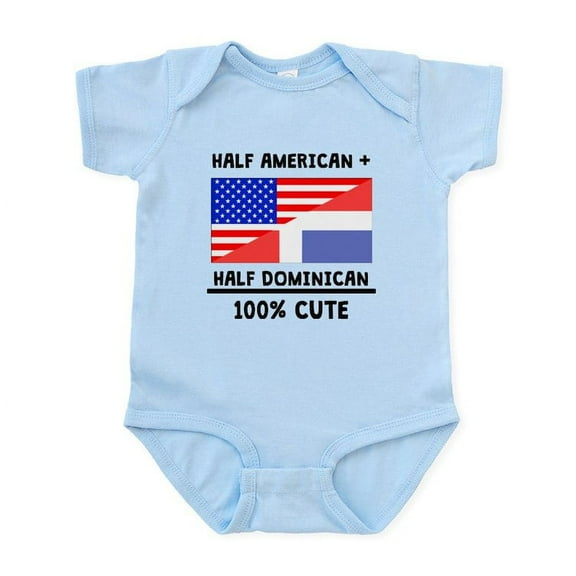 CafePress - Half Dominican 100% Cute Body Suit - Baby Light Bodysuit, Size Newborn - 24 Months