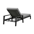 thumbnail image 4 of Armen Living Cayman Outdoor Patio Adjustable Chaise Lounge Chair in Aluminum with Grey Cushions, 4 of 11