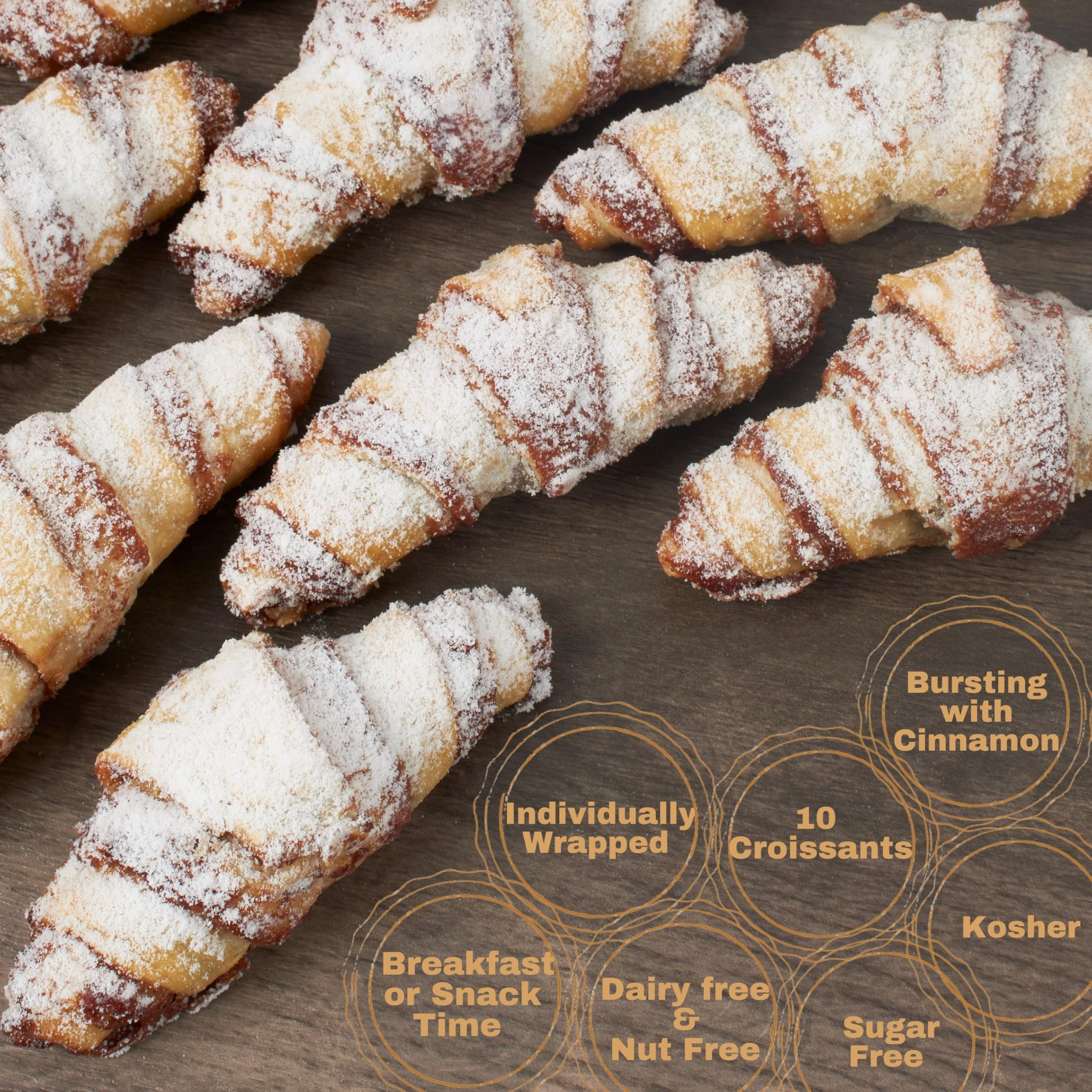 Sugar Free Pastries | Cinnamon Breakfast Pastries | Mini Croissants, Diabetic Friendly Snacks | Kosher, Dairy Free & Nut Free | 10 oz – Stern’s Bakery