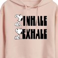 thumbnail image 3 of Peanuts - Snoopy Inhale Exhale - Juniors Cropped Pullover Hoodie, 3 of 6