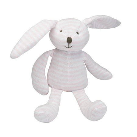 - Elegant Baby Plush Pastel Toy, Bunny/Pink Stripe