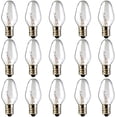 thumbnail image 1 of OuuKoo Bombillas para lámpara de Sal - Bombillas de 15 vatios para Calentador de Cera Scentsy - Bombillas de Repuesto C7 para difusor de Cera enchufable - Blanco cálido - Regulable, 15 Paquetes, 1 of 3
